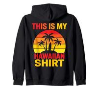 This Is My Hawaiian Shirt Retro Sunset Palms Tavola da Surf Felpa con Cappuccio