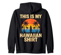 This Is My Hawaiian Shirt Retro Sunset Palms Tavola da Surf Felpa con Cappuccio
