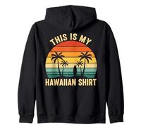 This Is My Hawaiian Shirt Retro Sunset Palms Tavola da Surf Felpa con Cappuccio