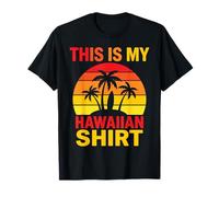 This Is My Hawaiian Shirt Retro Sunset Palms Tavola da Surf Maglietta