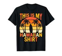This Is My Hawaiian Shirt Retro Sunset Palms Tavola da Surf Maglietta