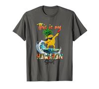 This-Is My Hawaiian Summer Retro Design Tramonto Palme Maglietta