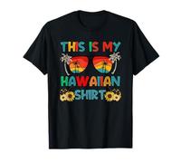 This-Is My Hawaiian Summer Retro Design Vintage Sera Maglietta
