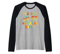 This Is My Hawaiian Tropical Luau Presente Uomini Donne Maglia con Maniche Raglan