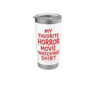 This Is My Horror Movie Guardando Camicia Halloween Horror Fan Bicchiere termico in acciaio inox doppia parete