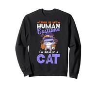 This Is My Human Costume I´m Really A Cat Halloween Felpa