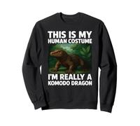 This Is My Human Costume I'm A Komodo Dragon Halloween Facile Felpa