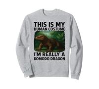 This Is My Human Costume I'm A Komodo Dragon Halloween Facile Felpa