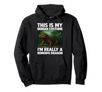 This Is My Human Costume I'm A Komodo Dragon Halloween Facile Felpa con Cappuccio