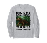 This Is My Human Costume I'm A Komodo Dragon Halloween Facile Maglia a Manica