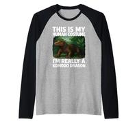 This Is My Human Costume I'm A Komodo Dragon Halloween Facile Maglia con Maniche Raglan