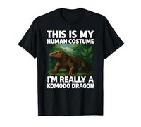 This Is My Human Costume I'm A Komodo Dragon Halloween Facile Maglietta