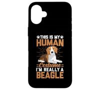 This Is My Human Costume Im Really A Beagle Custodia per iPhone 16 Plus