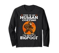 This Is My Human Costume I'm Really A Bigfoot Halloween Maglia a Manica