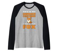 This Is My Human Costume I'm Really A Fox Volpe Maglia con Maniche Raglan