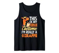 This Is My Human Costume Im Really A Giraffe Divertente Halloween Canotta