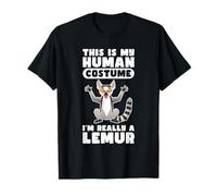 This Is My Human Costume I'm Really A Lemur Costumi Maglietta