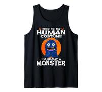 This Is My Human Costume I'm Really A Monster Halloween Canotta