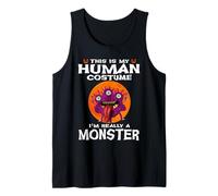 This Is My Human Costume I'm Really A Monster Halloween Canotta