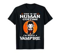 This Is My Human Costume I'm Really A Vampire Halloween Maglietta
