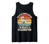 This Is My Human Costume I'm Really A Velociraptor Canotta