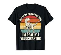 This Is My Human Costume I'm Really A Velociraptor Maglietta
