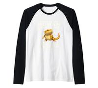 This Is My Human Costume Pogona Rettile Drago Barbuto Maglia con Maniche Raglan