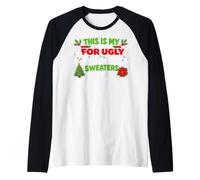 This is My It's Too Hot for Ugly Christmas Sweaters Shirt Maglia con Maniche Raglan