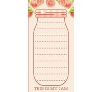 This Is My Jam: Full Color Peach Jam Canning Jar List Pad
