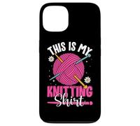 This Is My Knitting Shirt Yarn Fun Custodia per iPhone 13