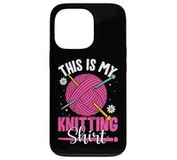 This Is My Knitting Shirt Yarn Fun Custodia per iPhone 13 Pro