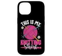 This Is My Knitting Shirt Yarn Fun Custodia per iPhone 14