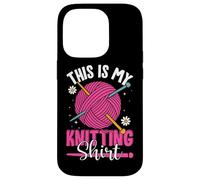 This Is My Knitting Shirt Yarn Fun Custodia per iPhone 14 Pro
