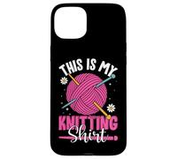This Is My Knitting Shirt Yarn Fun Custodia per iPhone 15 Plus