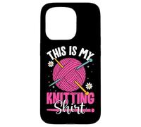 This Is My Knitting Shirt Yarn Fun Custodia per iPhone 15 Pro