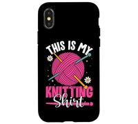 This Is My Knitting Shirt Yarn Fun Custodia per iPhone X/XS