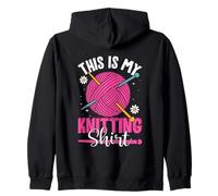 This Is My Knitting Shirt Yarn Fun Felpa con Cappuccio
