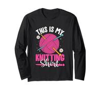 This Is My Knitting Shirt Yarn Fun Maglia a Manica