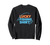 This Is My Lucky Fishing Fisherman - Retro Good Luck Angler Felpa
