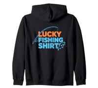 This Is My Lucky Fishing Fisherman - Retro Good Luck Angler Felpa con Cappuccio