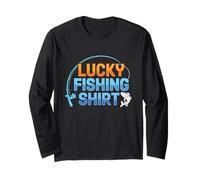This Is My Lucky Fishing Fisherman - Retro Good Luck Angler Maglia a Manica