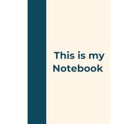 This is my Notebook, Premium A5 Notebook, Lined 200 pages, Soft Cover.Ideal for work, study, gift.