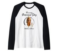 This Is My Peaceful Day - Walk for Peace Monks & Aloka Dog Maglia con Maniche Raglan