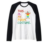 This is My Purim Costume Funny Clown Maglia con Maniche Raglan