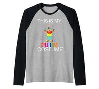 This is My Purim Costume Funny Clown Maglia con Maniche Raglan