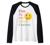 This is My Purim Costume Funny Jewish Maglia con Maniche Raglan
