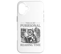 This Is My Purrsonal Reading Time Custodia per iPhone 16 Plus