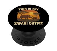 This Is My Safari Outfit Shirt Cool African Safari Lovers PopSockets PopGrip Adesivo