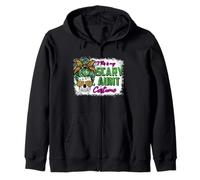 This Is My Scary Aunt Messy Bun Skull Halloween Costume Felpa con Cappuccio