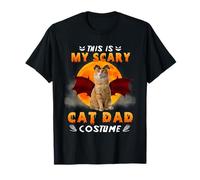 This Is My Scary Cat Dad Costume Halloween Tabby Cat Maglietta